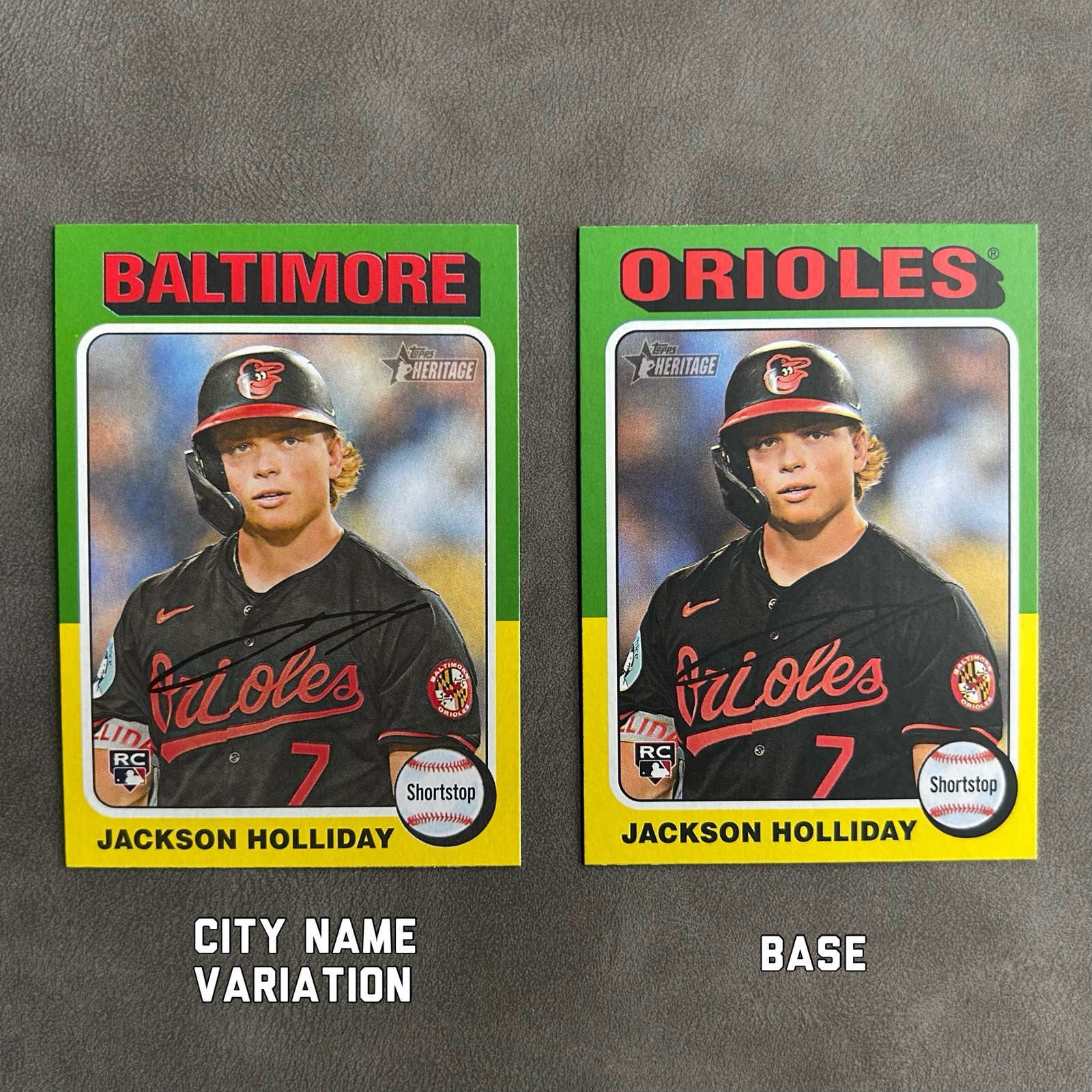 2024 Topps Heritage High Number Jackson Holliday RC 692 Team City Swap Variation  