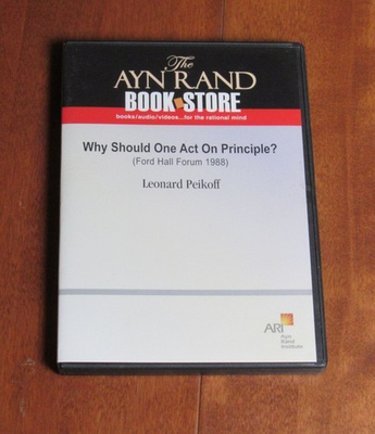 #ad #ad Why Should One Act On Principle? By Leonard Peikoff DVD Ayn Rand Bookstore $30.00