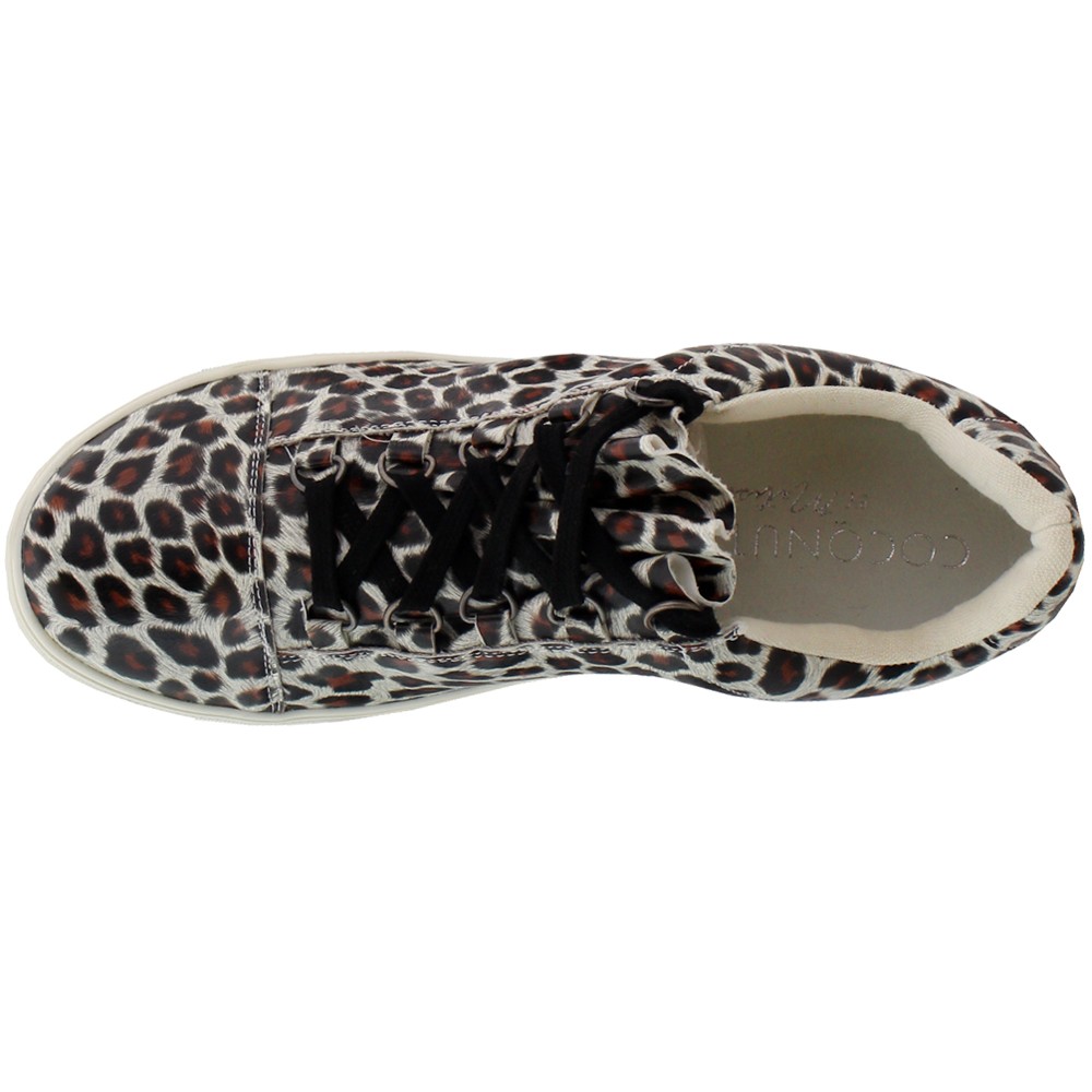 COCONUTS by Matisse Relay Leopard Lace Up  Womens Black, Off White Sneakers Casu thumbnail 4