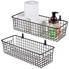Rustic Metal Toilet Paper Holder 2 Pack - Farmhouse Decor