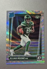 2021 Panini Donruss Optic - Rated Rookie Elijah Moore #216 Wave Prizm /299 (RC)