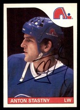 1985 OPC O-Pee-Chee Hockey #78 Anton Stastny Signed Autograph (no COA) *d2