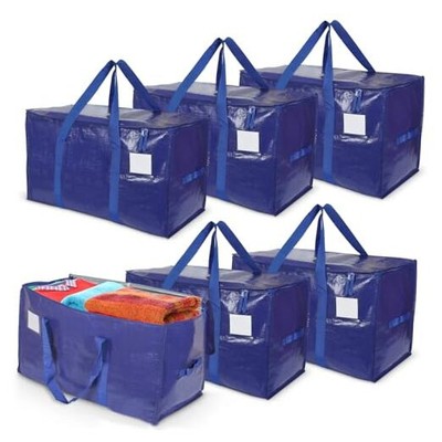  6 Pack 90L Extra Large Moving Bags with Carrying Handles, Veno Bags, Durable 