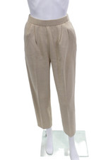 St. John Collection By Marie Gray Women Ankle Dress Pants Beige Denim Size 2