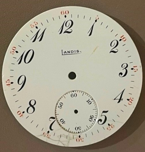 Illinois 16 Size Getty Model "Landis" PL-dial, Single-sunk, #013, For Parts Only