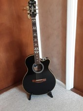 Lindo Electro Acoustic Guitar. Black Flame Series. With hard case