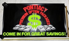 Vtg PONTIAC ‘Premium Option Packages’ 74” x 40” Dealership Showroom Poster-1980s