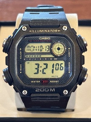 Casio DW-291H-9AV Quartz 200M Men's Watch Works Great