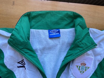 REAL BETIS 1994 1995 FOOTBALL SOCCER TRACK JACKET UMBRO sz XL MEN