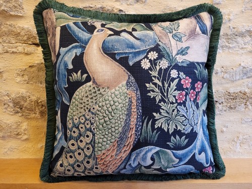 Liberty Faxstead Linen Grey & Gold Velvet Rare Vintage Retro Cushion Cover 60's - Picture 14 of 20