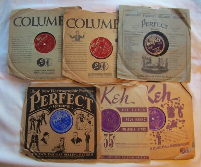 6 GENE AUTRY 78's - Tumbleweeds, SANTA CLAUS, Ridin' the Range, RED RIVER VALLEY