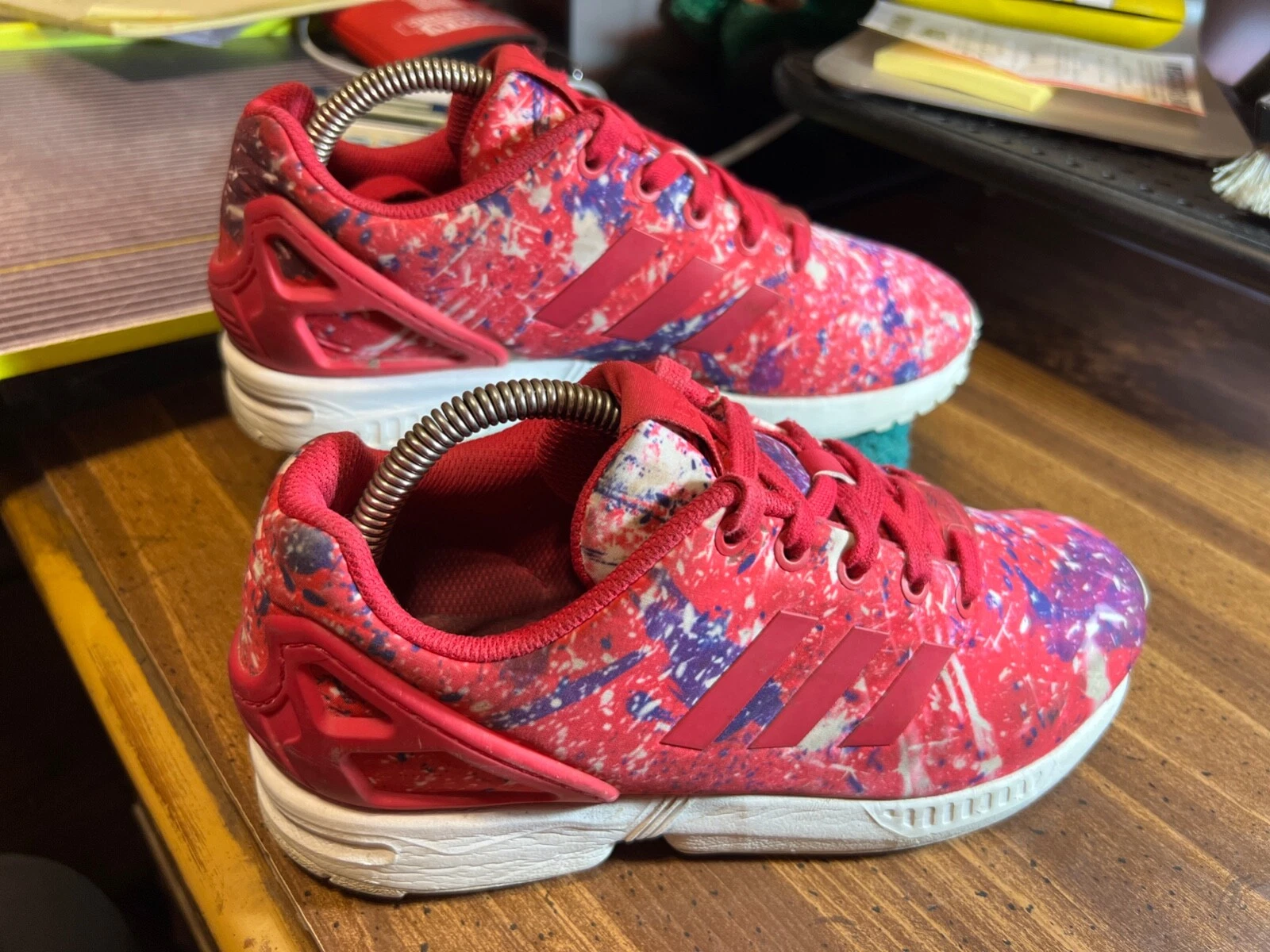 Adidas ZX Flux Splatter rosa viola rosa viola ~ S77908 ~ YOUTH taglia 5 5 Medium