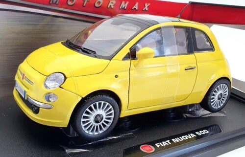 Motor Max 1/18 Scale Diecast 79163YL- Fiat Nuova 500 - Yellow