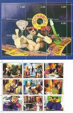 Teddy bear stamps - pair of MNH sheetlets - from 1998/1999