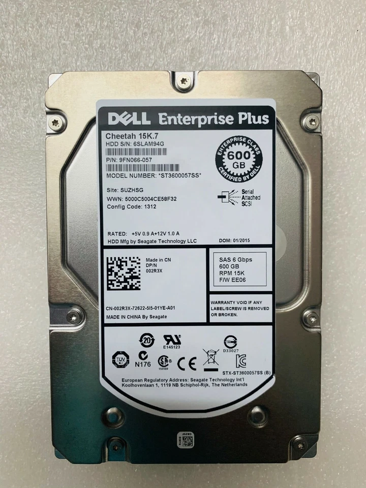 Dell Equallogic 600Gb 15K SAS Hard drive 9FN066 02R3X PS6010 PS6100 PS6110 - Image 3 of 4