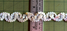 WHITE HOLOGRAM WAVY SEQUIN TRIM 1 INCH WIDE  3 YARDS