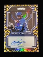 2022 Panini Prizm Rookie Autographs Prizms Snake Skin #24 Otto Lopez #'d 35/35