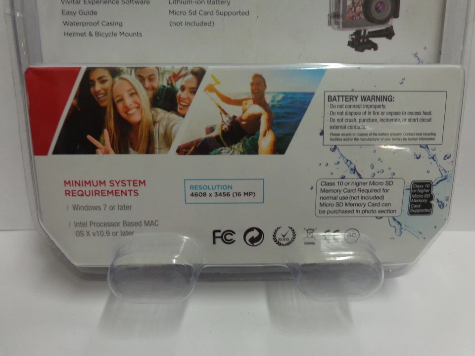 Camera Vivitar 4k ultra hd action cam 16 megapixel waterproof case/unopened box - Image 4 of 4