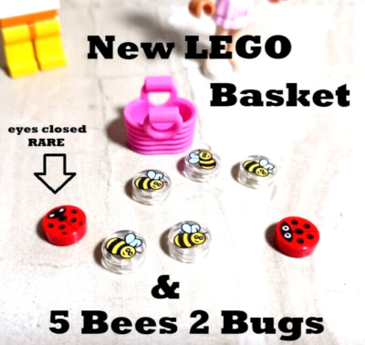 New LEGO Bug Set Basket Insect Collector Bees LadyBugs Lady Bugs Lot of 8 Bee