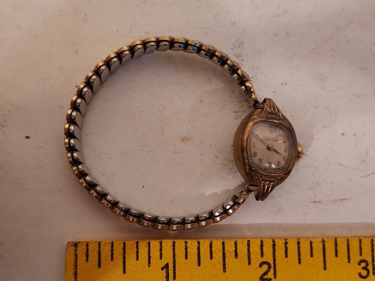 Vintage Hampden 17J 10K Gold-Plated Locket Watch Necklace 24” Chain 1910 Gold Filled Watch, Hampden No. 400  main image 2