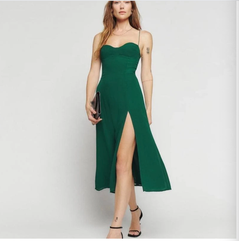 reformation juliette dress green Lavender Floral Print Embroidered Maxi Dress - All Dresses main image 0