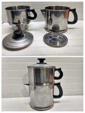 Lifetime 2 Qt Percolator Regal Ware Drip-O-Lator Stainless Coffee Maker Pot Lid