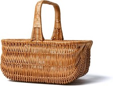 Dutch Wicker Shopping Basket Medium 36cm x 35cm - Rigid Handle