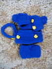 Berenguer & TuTu Love 5 inch baby dolls w/ 2 Hand- Knitted Dress Outfits, Cradle — photo 3