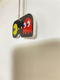 PAC-MAN Famicom Nintendo Plate Keychain Strap Japanese Vintage Rare From Japan