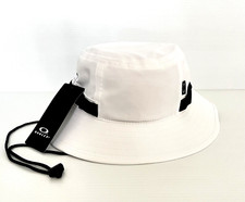 Oakley AE Bucket Hat White Adjustable Drawcord One Size NWT Beach or Everyday