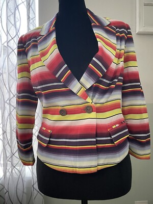 Only Love Coollection Women s Striped Jacket Size S