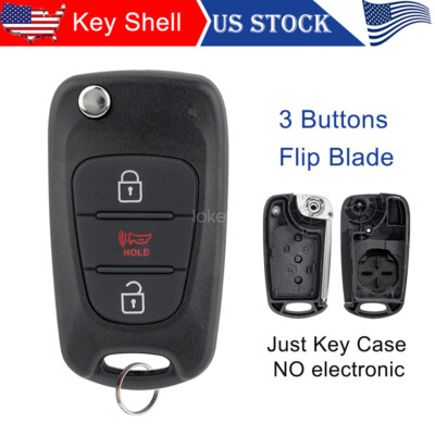 For 2012-2014 Kia Rio 2010-2013 Kia Soul Sportage Flip Key Fob Remote Case Shell