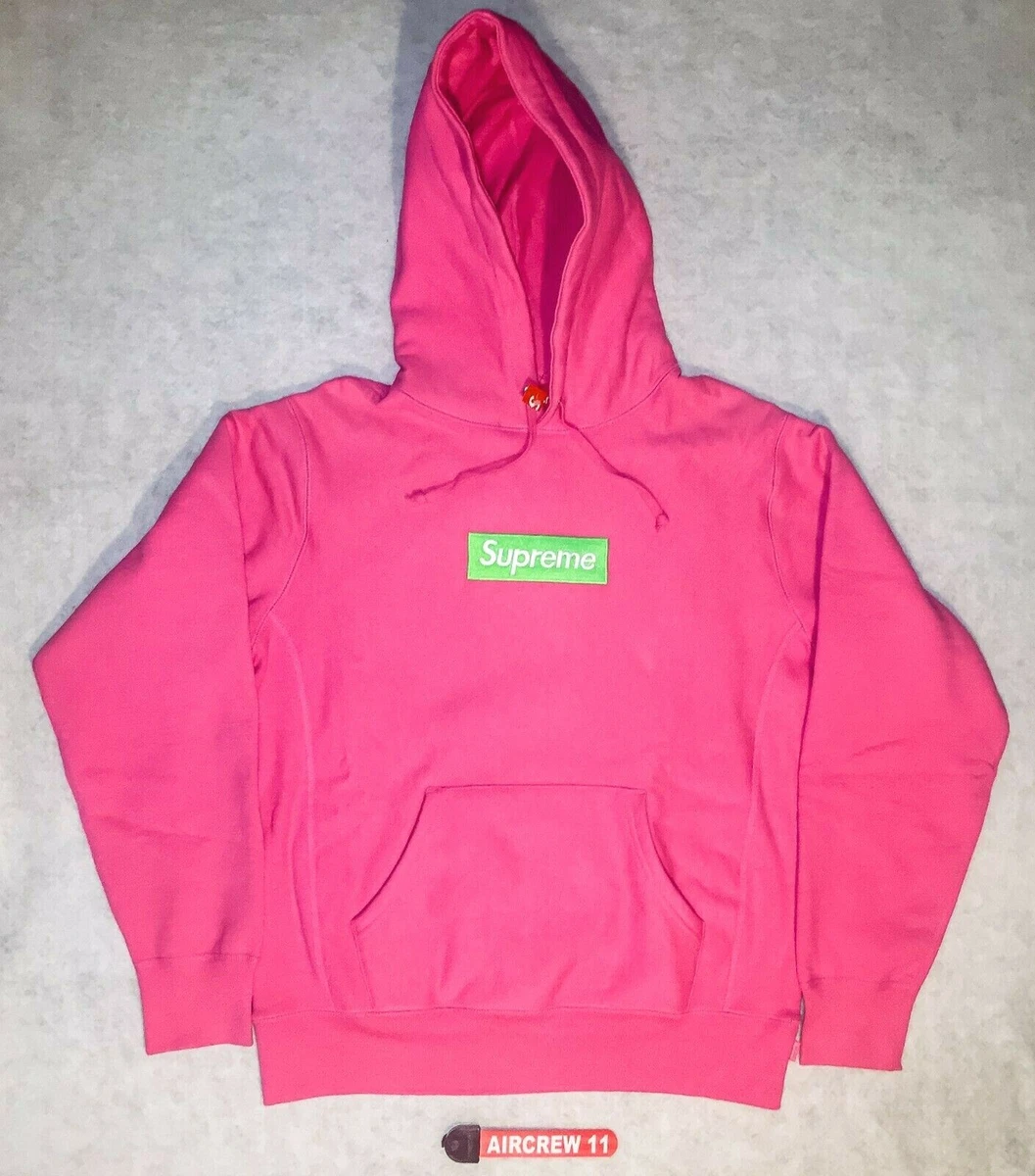 Supreme Box Logo Hoodie Sweatshirt Medium M Magenta Pink New w/tags | eBay