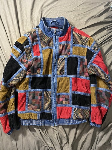 supreme patchwork denim jacket