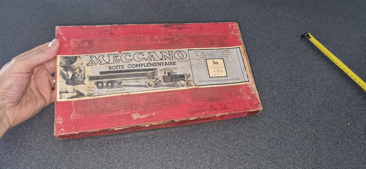 Boîte MECCANO 3A Première Version – Vintage France – Métal – Années 60