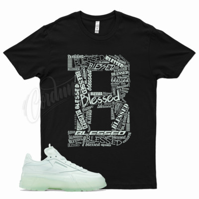 Black BLESSED T Shirt for Classics Club C Cardi B Aqua Dust Mint 