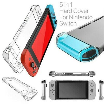 Buy 5 In 1 Nintendo Switch Transparent Clear Shockproof Protective Hard Case Cover