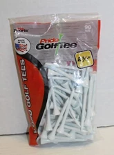 GolfTee Pride White Wood Golf Tees 90 Count  Size 2 3/4
