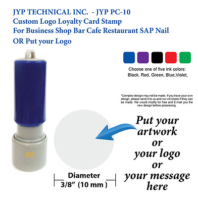 Custom Logo Loyalty Card Stamp For Business Shop Bar Cafe Restaurant SAP Nail