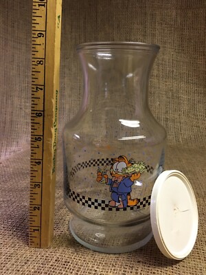 Anchor Hocking   Garfield Cafe   Juice /Tea Carafe-Pitcher, Jim Davis -Vintage