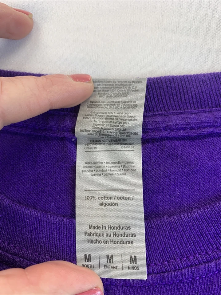 Gildan Youth Heavy Cotton Preshrunk Long Sleeve Med. Lazy 5 Ranch Purple EUC!!! - Image 4 of 4