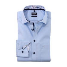 Olympus Luxor men's business shirt modern fit blue 120674 11 bleu