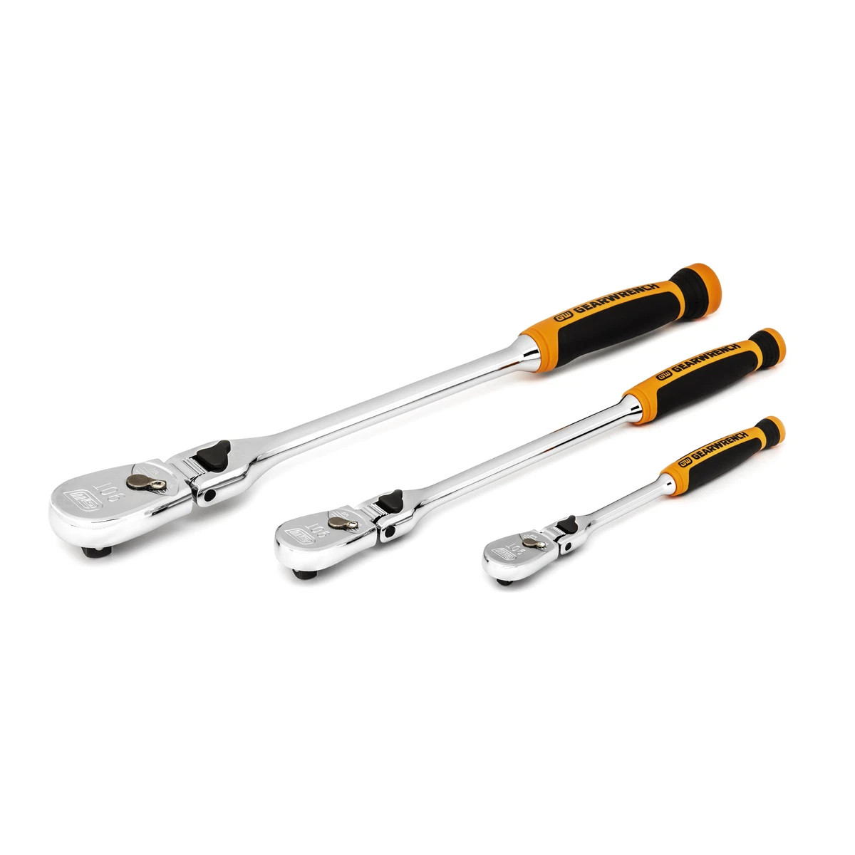 GearWrench 81298T 3pc 90T Cushion Grip Locking Flex Head Ratchet