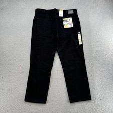 LEE Regular Fit Jeans Straight Leg Regular Sits At Waist Double Black Size 38x29