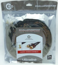 UltraLink Challenger 2.0 RCA Audio Interconnect Cables 2 meter pair