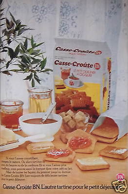 Publicite 1975 Casse Croute Bn L Autre Tartine Pour Le Petit Dejeuner Ebay