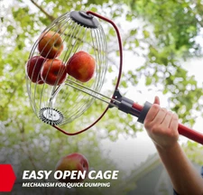 NEWEST MODEL - Large Nut Gatherer Roller, Durable Cage, Ergonomic Handle