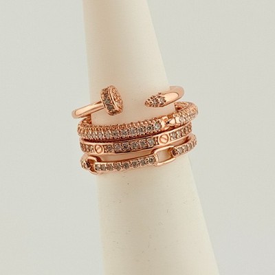 Bomb Party Delicates Sz 7 ''Heard The Doubt, Kept Going'' Nail on Rose Gold