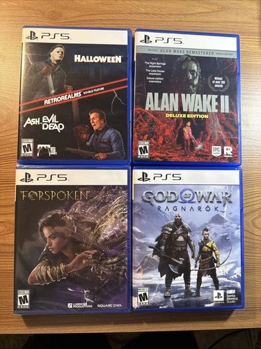 PS5 Game Lot Adult Owned God Of War Ragnarok Alan Wake II Forspoken Halloween