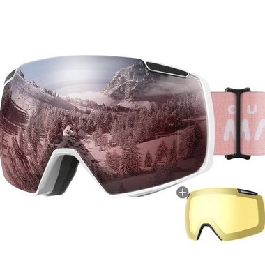 Outdoor Master HERON by Zeiss Skibrille VLT18 % / weiß-rosa /